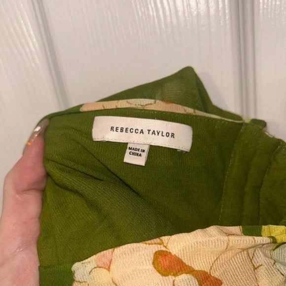 Rebecca Taylor green cream flower maxi dress - Picture 11 of 11